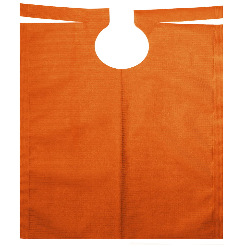 Patientenumhang mit PE Beschichtung, Farbe orange, 530 x 600 mm