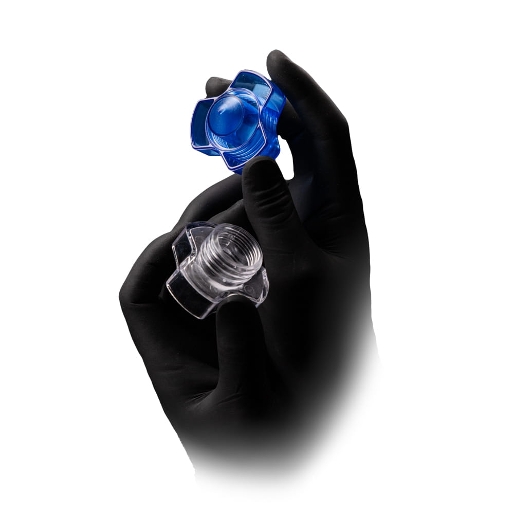 Tablettencrusher, transparent, milchig, blau, Med-Comfort Tablettencrusher, transparent, milchig, blau, Med-Comfort