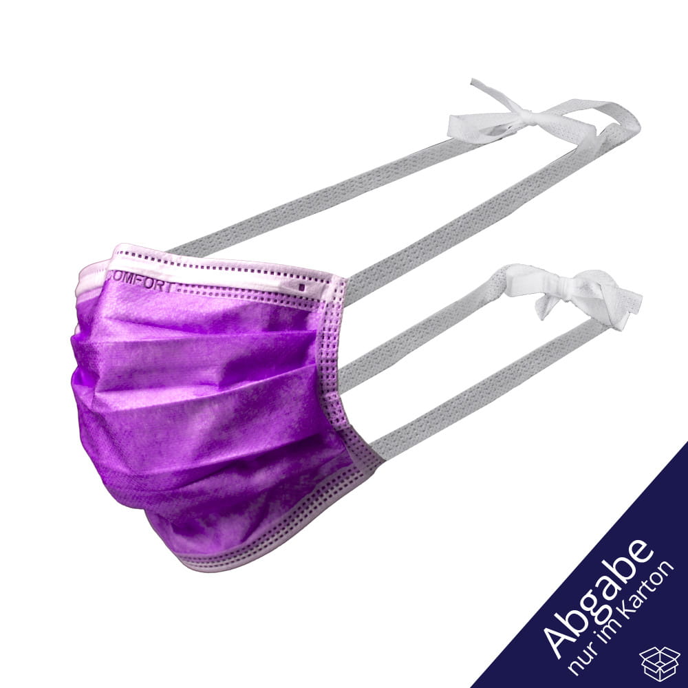 OP Maske zum Binden, lila Typ IIR, Med-Comfort