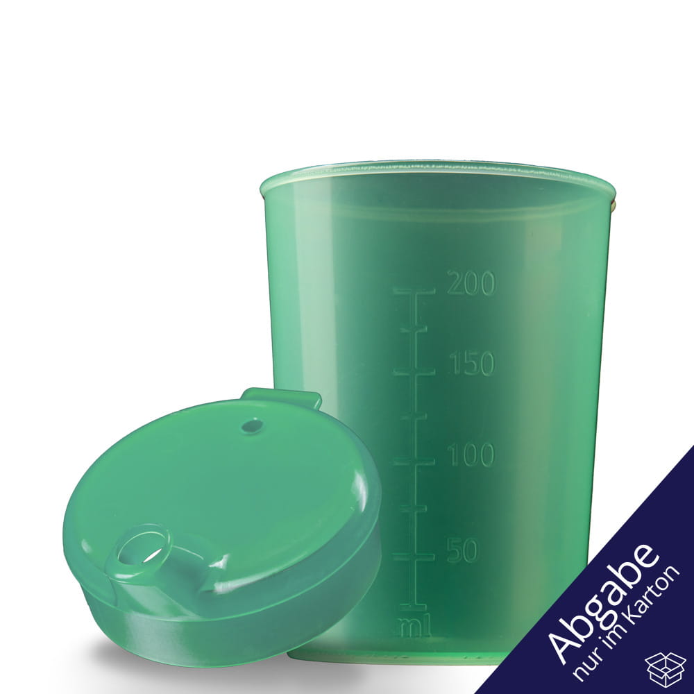 PP Schnabelbecher Oberteil und Unterteil SET, grün, 50 x 250 ml
