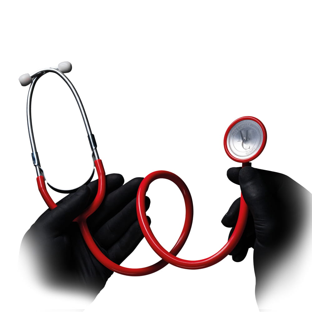PVC Flachkopf Stethoskop, Farbe rot, Med-Comfort