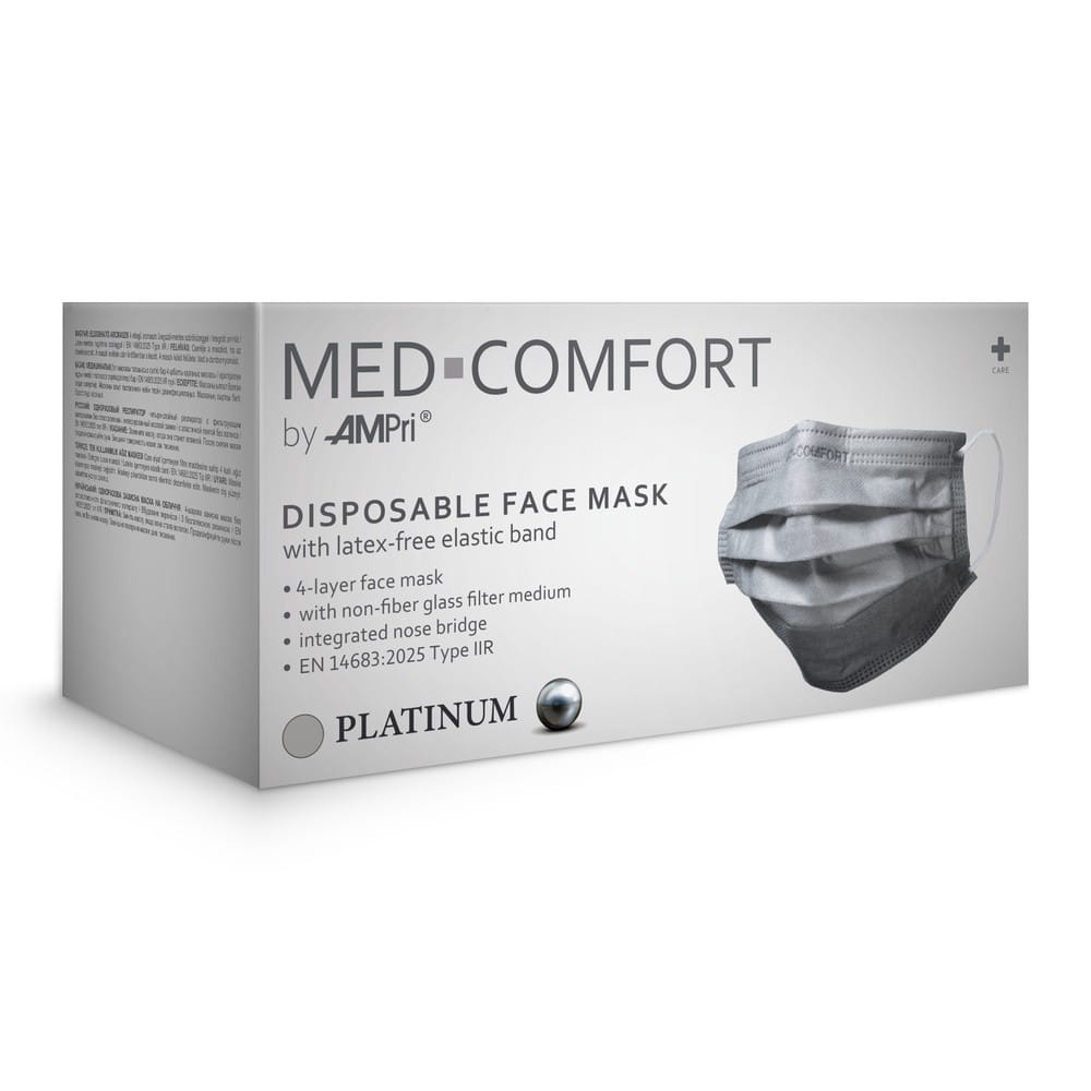 OP Maske, platinum, grau, Typ IIR, Med-Comfort