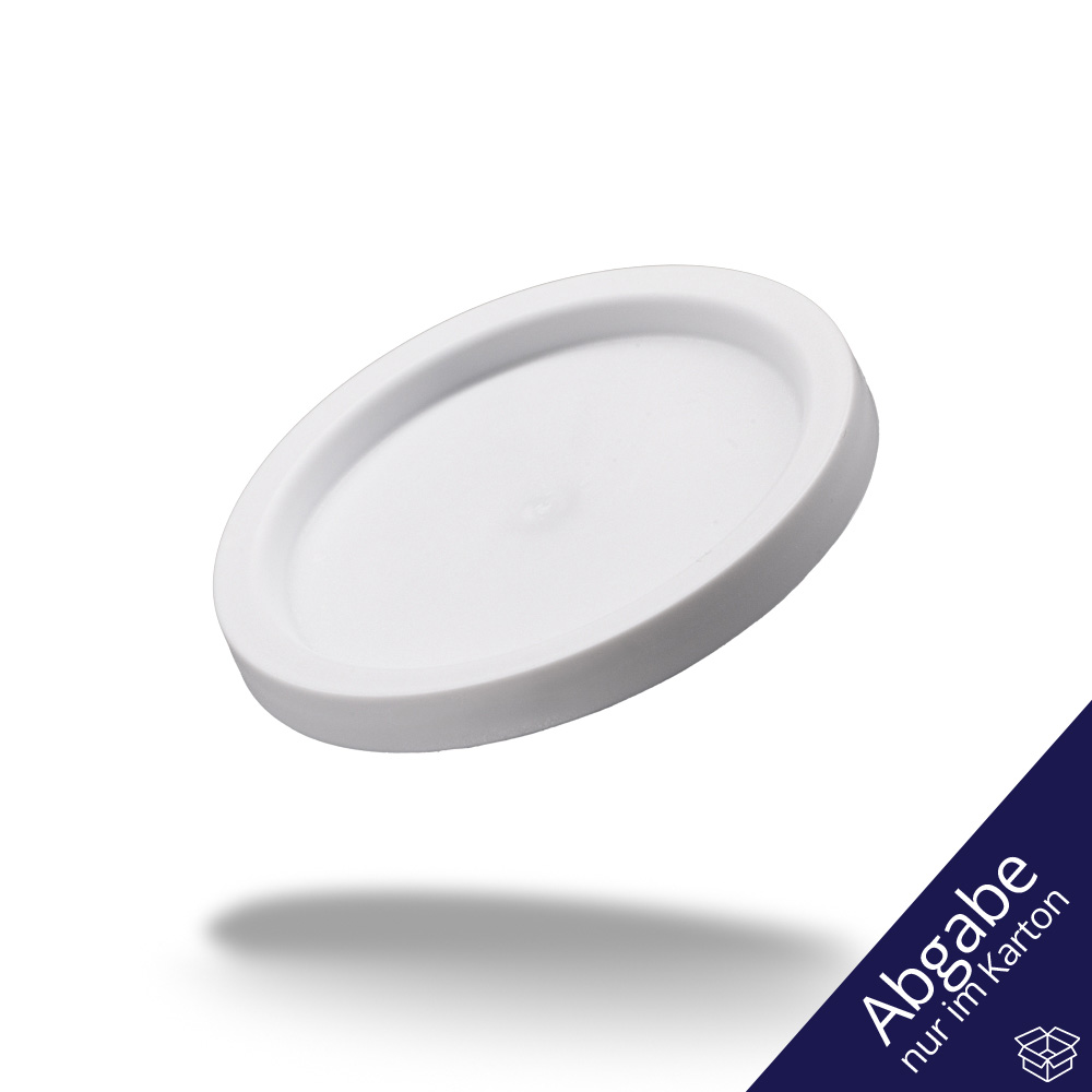 PE Deckel für Medizinbecher, Farbe weiß