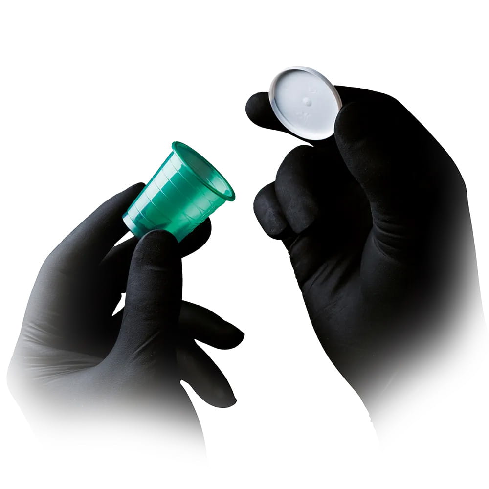 PE Einweg Deckel für Medizinbecher L-09170, weiß PE Einweg Deckel für Medizinbecher L-09170, weiß