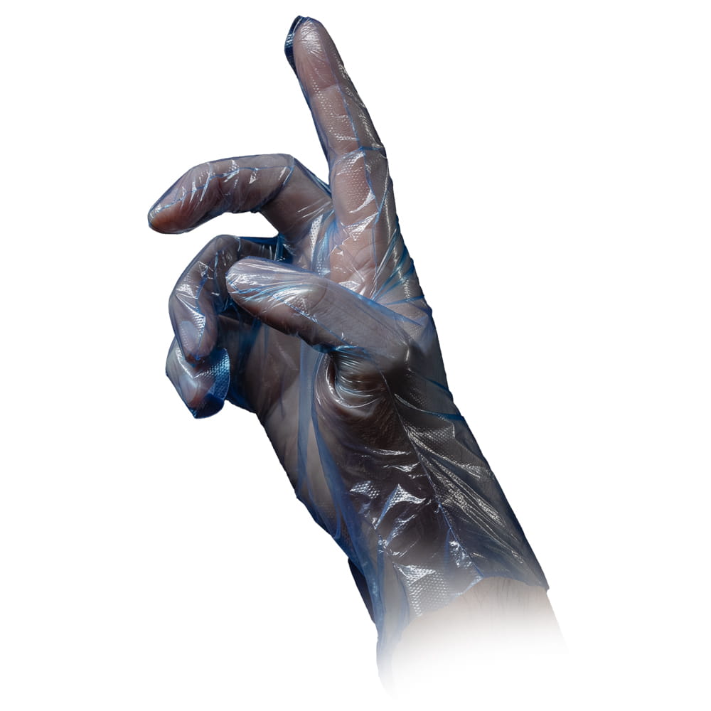 PE Handschuh, blau, Größe L (Herren), gehämmert, Med-Comfort PE Handschuh, blau, Größe L (Herren), gehämmert, Med-Comfort