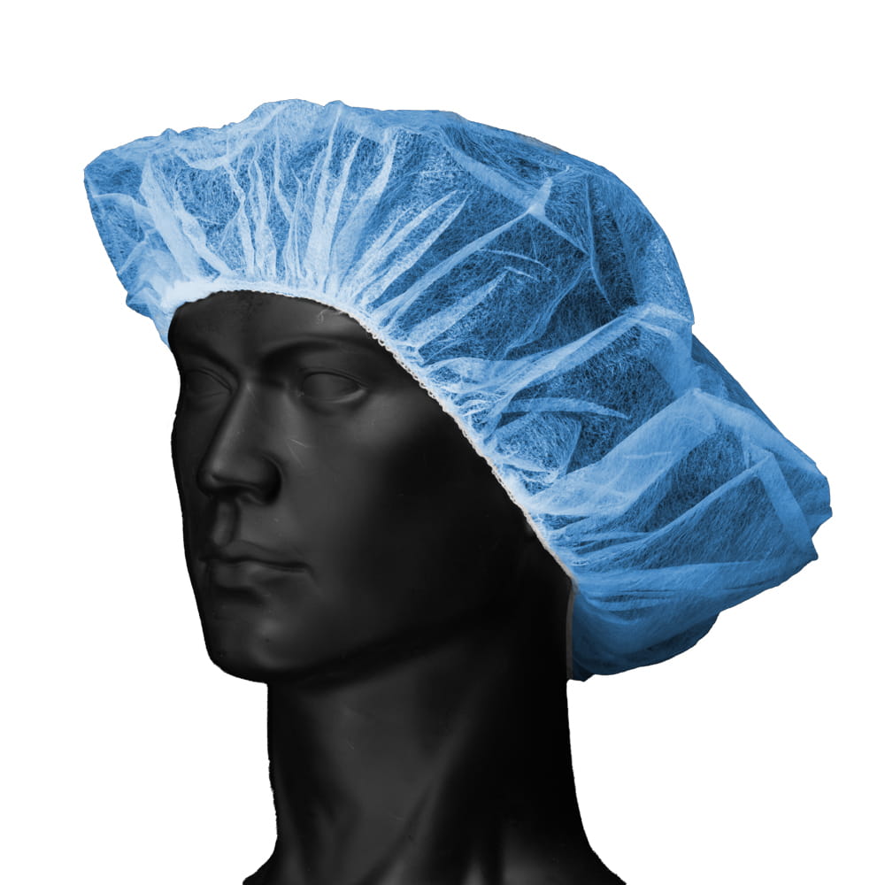 Baretthaube aus Polypropylen, Größe M, hellblau, blau, Med-Comfort