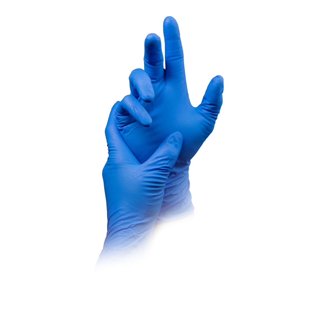 Einmalhandschuhe aus Nitril, Typ A, Größe M, blau, Solidsafety High Risk Pro