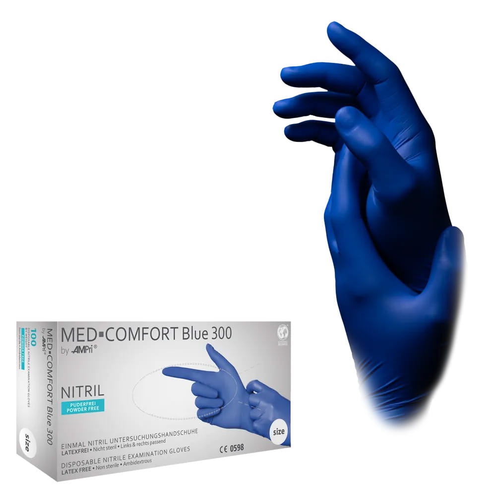 INTCO Synguard Nitril Untersuchungshandschuhe – Blau, Puder INTCO Synguard Nitril Untersuchungshandschuhe – Blau, Puder