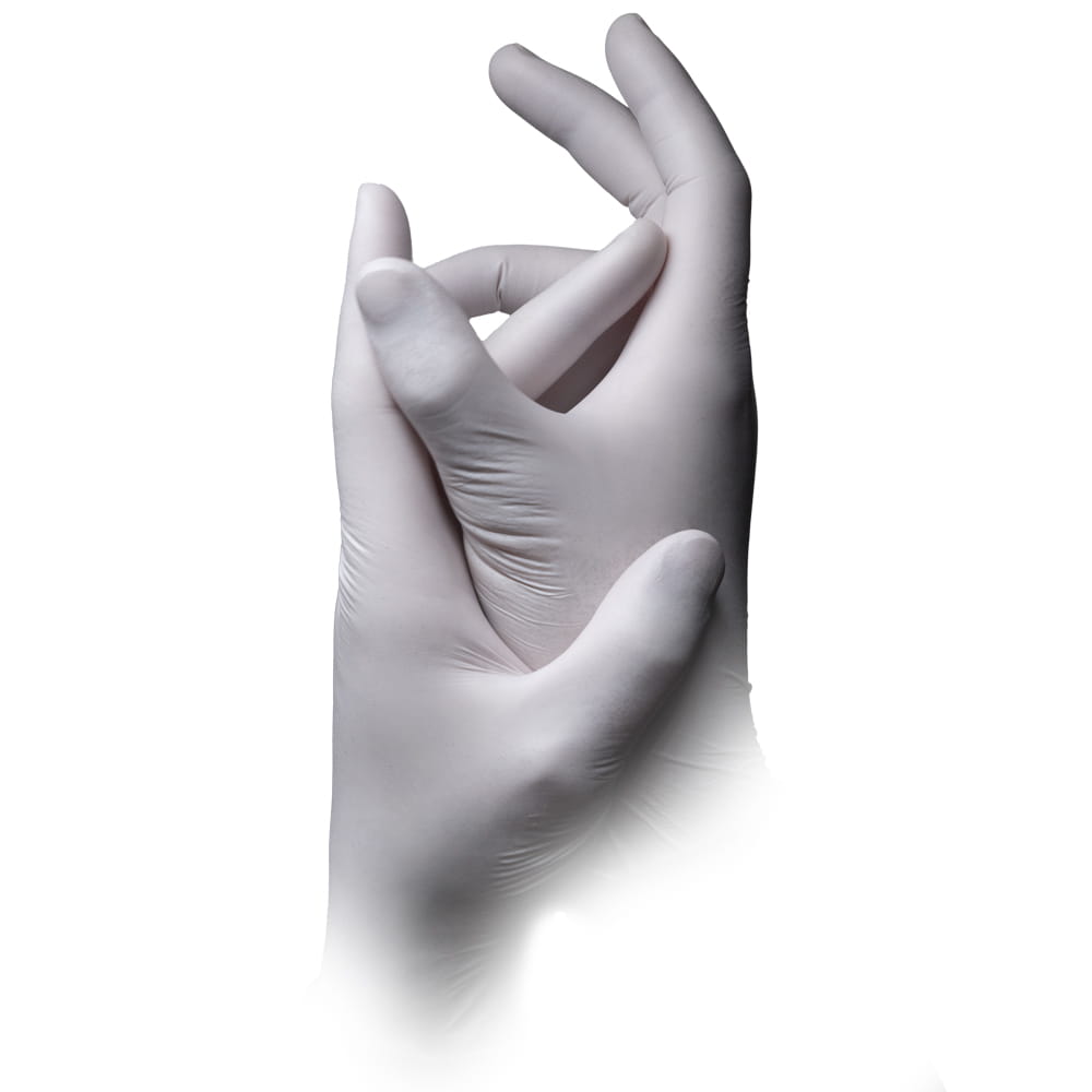 Nitrilhandschuhe, weiß, Größe M, puderfrei, Eco-Plus