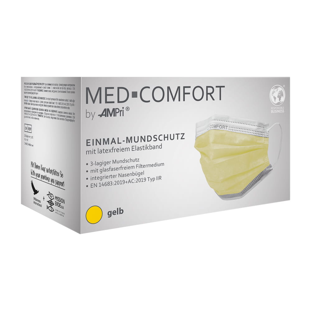 OP Maske, gelb, Typ IIR, Med-Comfort OP Maske, gelb, Typ IIR, Med-Comfort