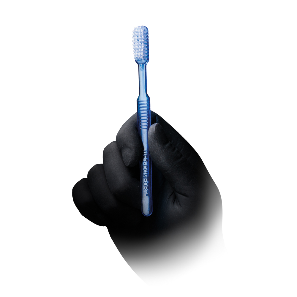 Dental PS Einmalzahnbürste ohne Zahnpasta, Farbe blau, 15 x 2,6 cm, Med-Comfort