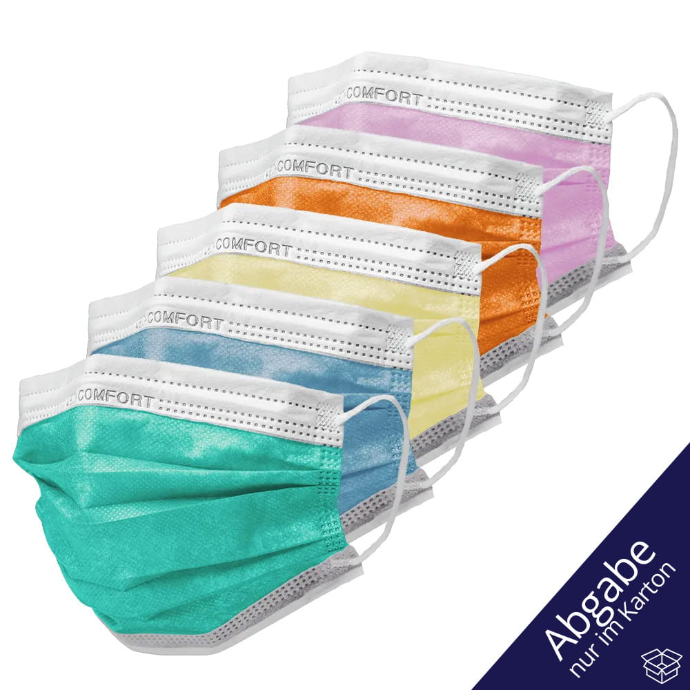 OP Maske, Farbenmix, bunt, Typ IIR, Med-Comfort