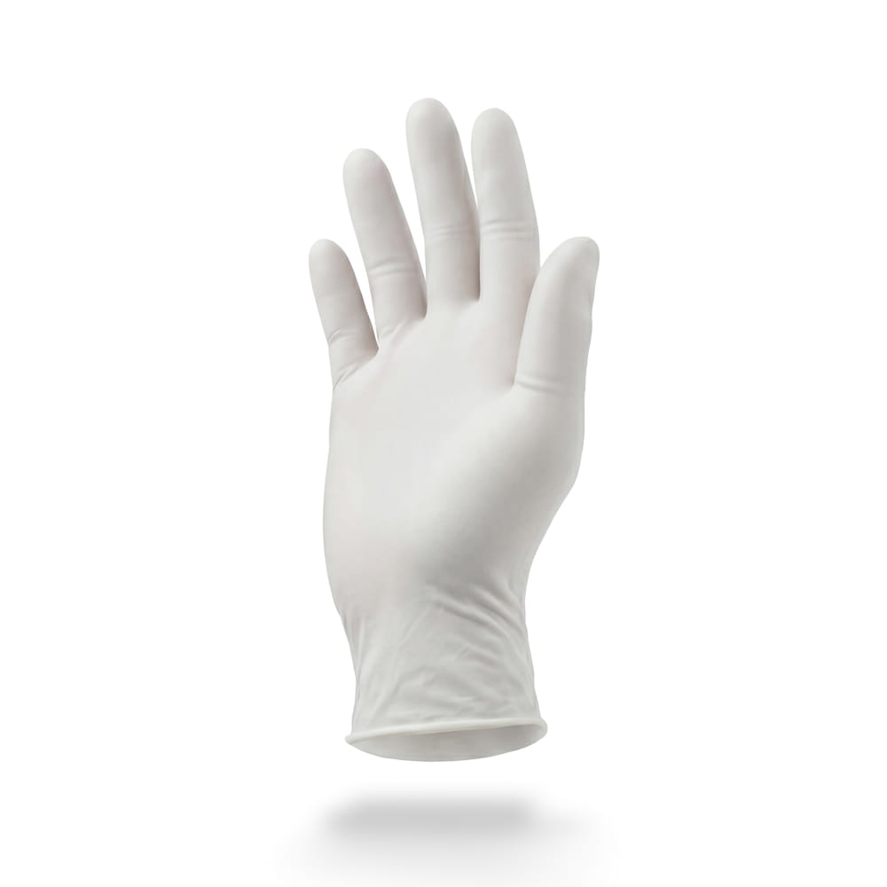 Latexhandschuhe, weiß, Größe L, puderfrei, Basic-Plus