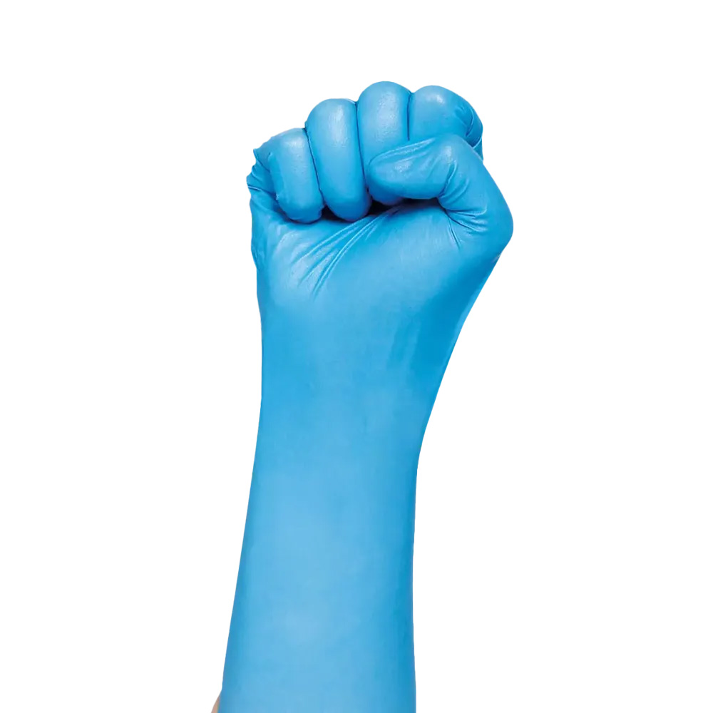 Starker und langer Nitrilhandschuh, blau, Größe XL, puderfrei, Med-Comfort blue Ultra 300