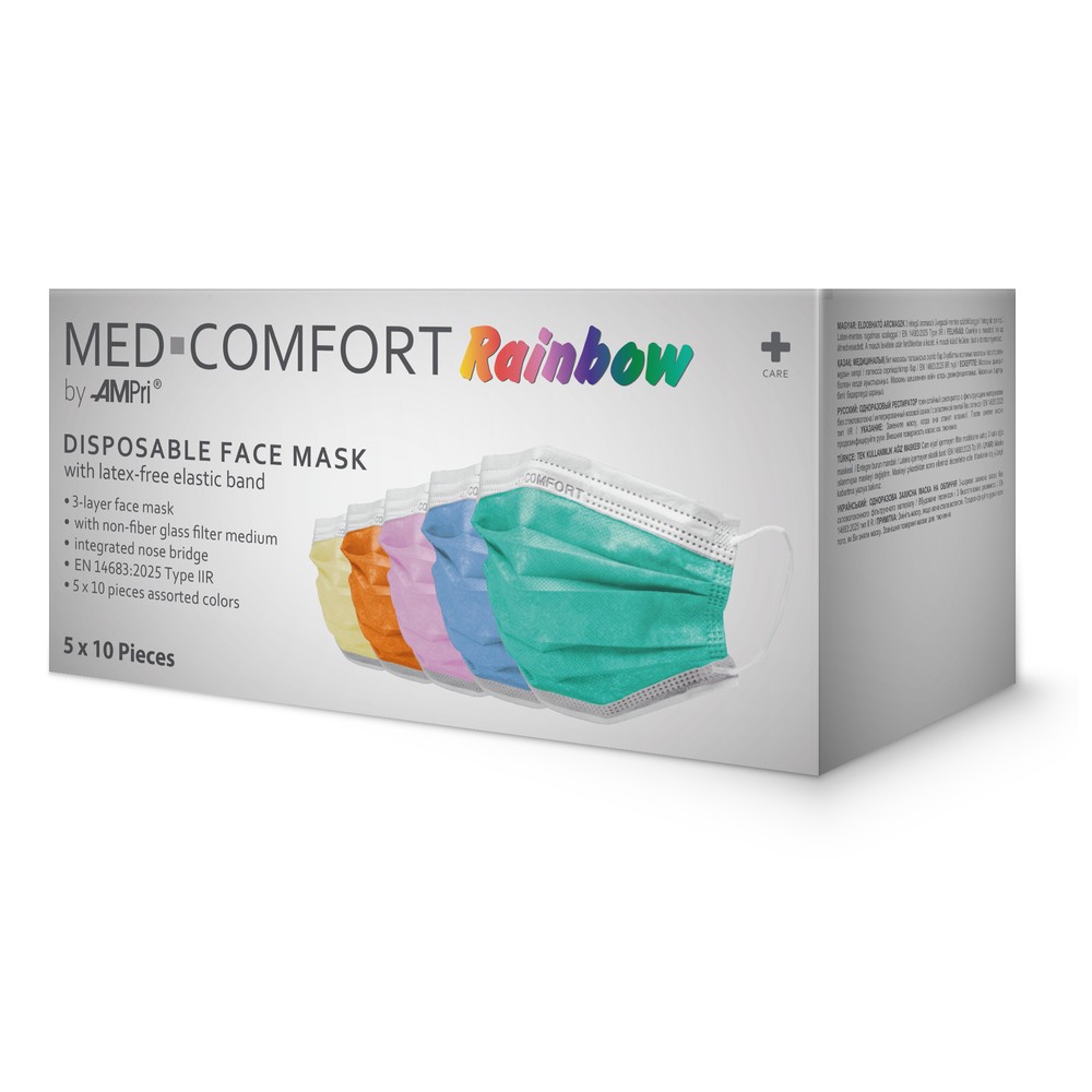 OP Maske, Farbenmix, bunt, Typ IIR, Med-Comfort