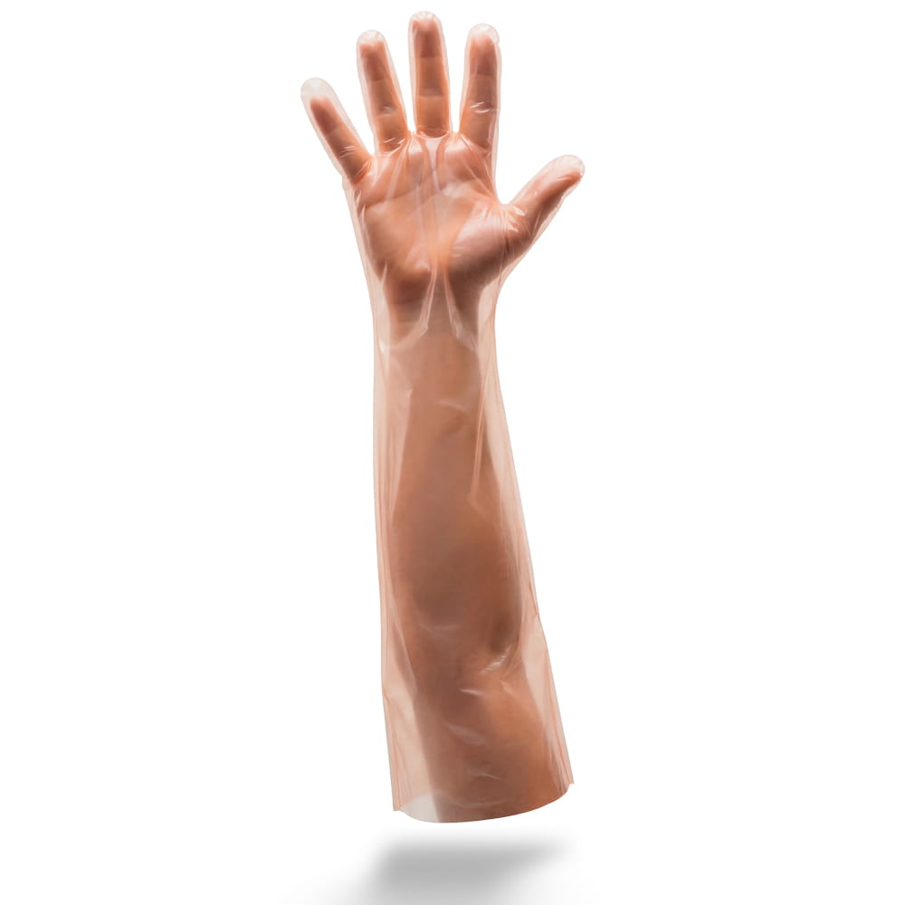 PE Veterinärhandschuh, orange, Größe unisize, Med-Comfort