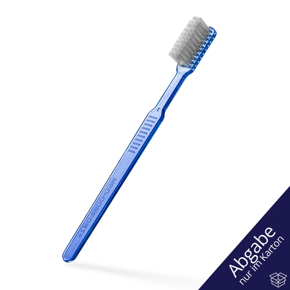 Dental PS Einmalzahnbürste mit Zahnpasta, Farbe blau, 15 x 2,6 cm, Med-Comfort