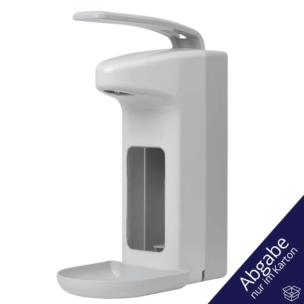 Wandspender für 1l flüssige Seifen und Desinfektionsmittel, Farbe weiß, grau, 320 x 120 x 230 mm