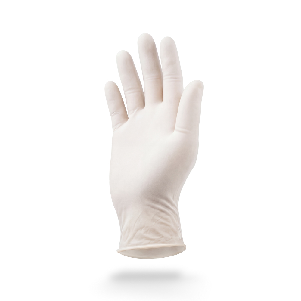 Latexhandschuhe, weiß, Größe XS, puderfrei, Med-Comfort Premium Grip