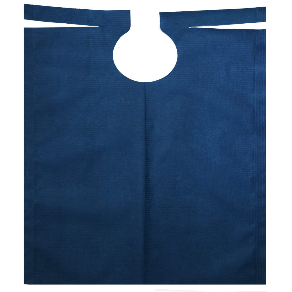 Patientenumhang mit PE Beschichtung, Farbe dunkelblau , 530 x 600 mm Patientenumhang mit PE Beschichtung, Farbe dunkelblau , 530 x 600 mm