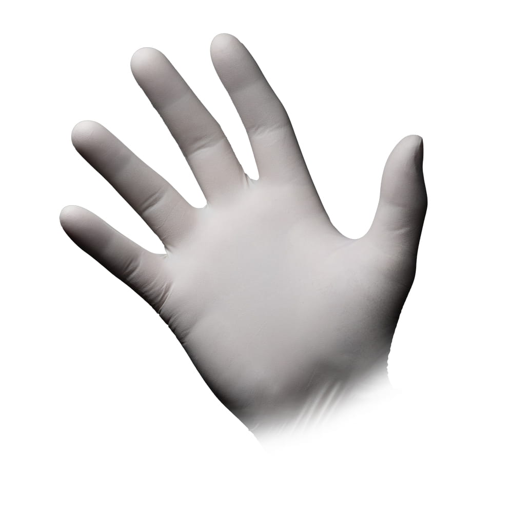 Latexhandschuhe, weiß, Größe L, puderfrei, Basic-Plus