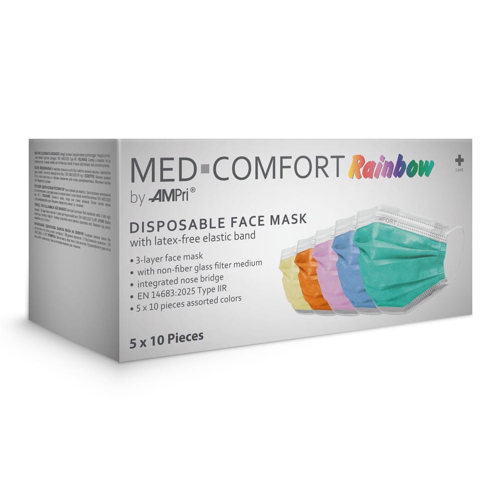 OP Maske, Farbenmix, bunt, Typ IIR, Med-Comfort
