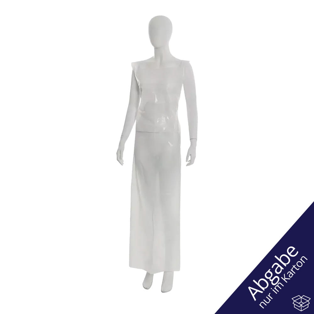 Einwegschürzen, weiß, glatte Oberfläche, 80 x 160cm, Polyethylen, geblockt, Med-Comfort