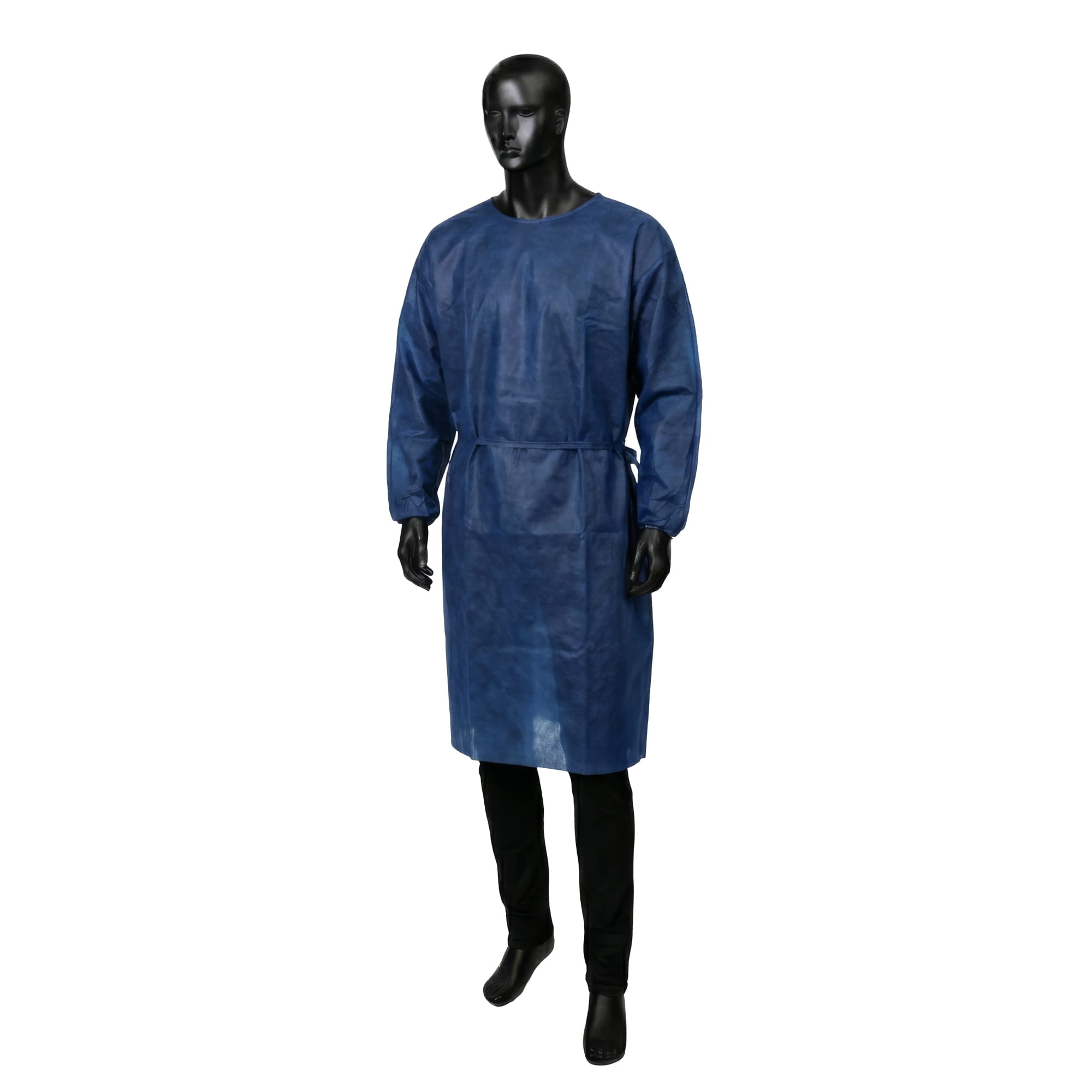 PP Einweg Besucherkittel, Größe M, L, Farbe dunkelblau, blau, Vlies, Med-Comfort