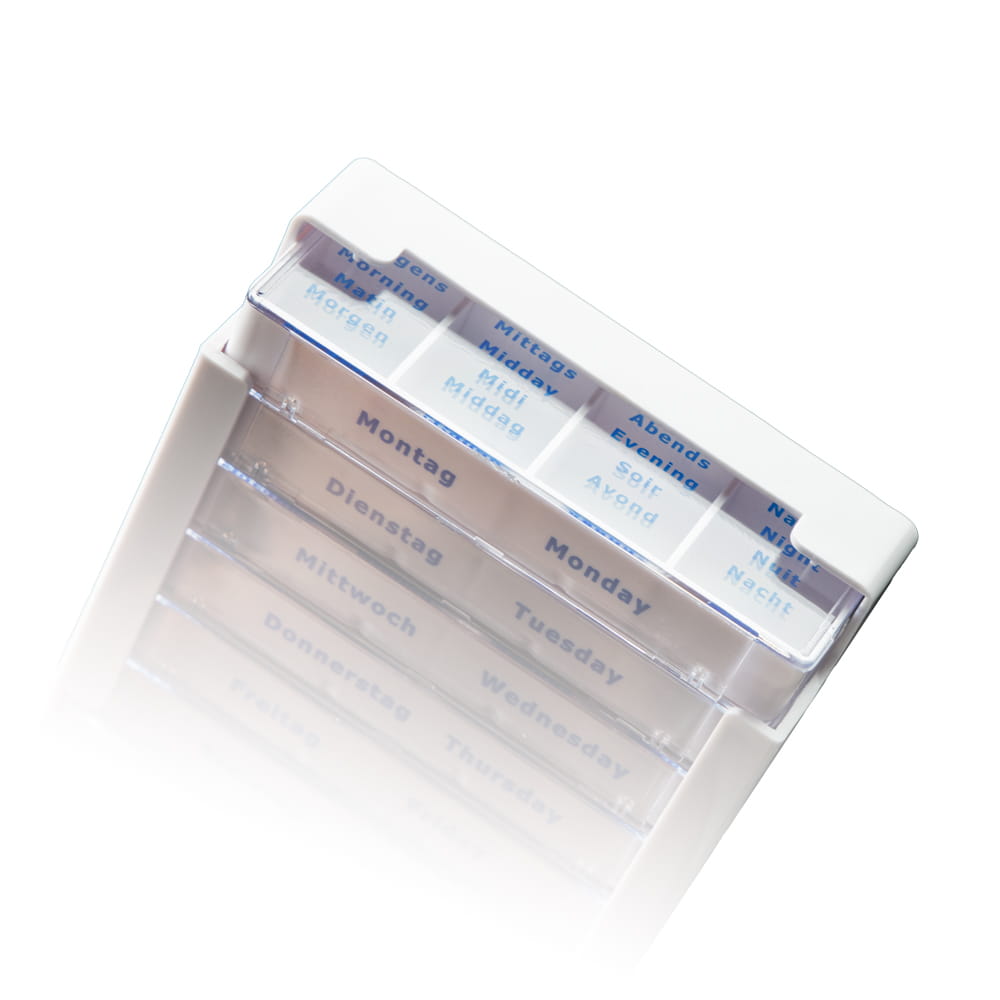 Tablettendispenser, 375 x 225 x 40 mm, weiß, Med-Comfort