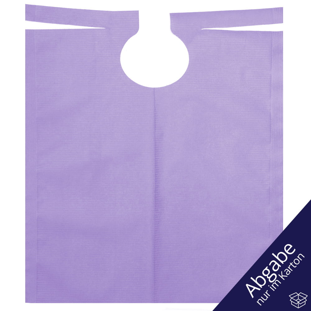 Patientenumhang mit PE Beschichtung, Farbe lila, 530 x 600 mm