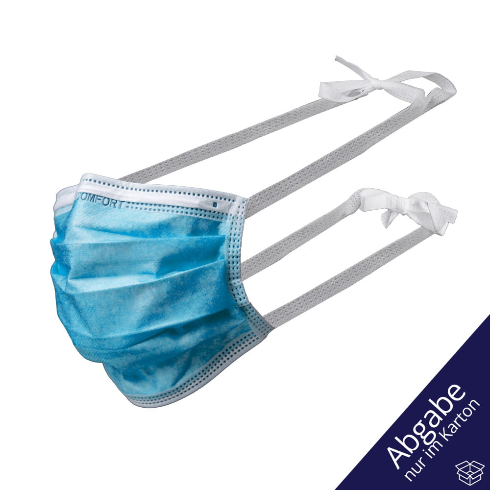 OP Maske zum Binden, blau, Typ IIR, Med-Comfort