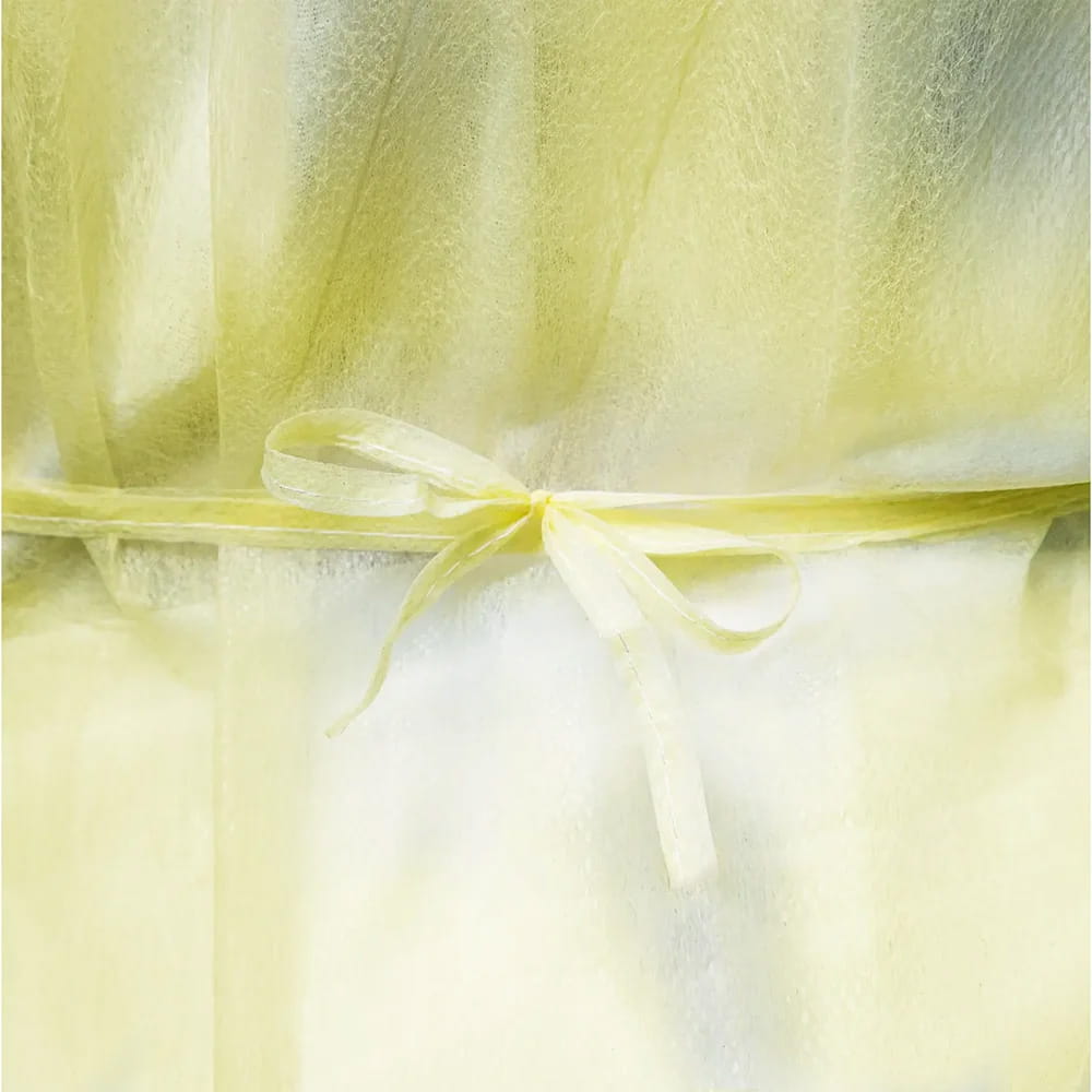 Vlies-Schutzkittel mit PE-Beschichtung, Größe L / XL, Farbe gelb, Vlies, Med-Comfort