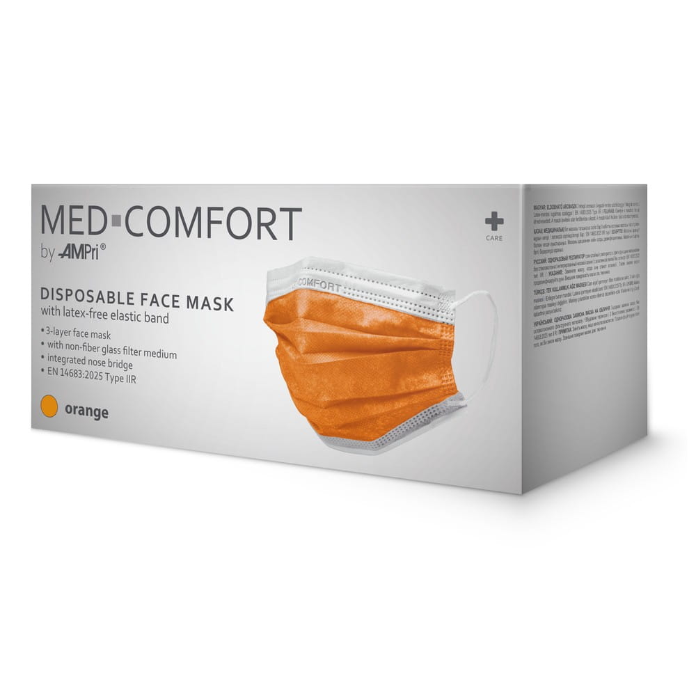 OP Maske, orange, Typ IIR, Med-Comfort