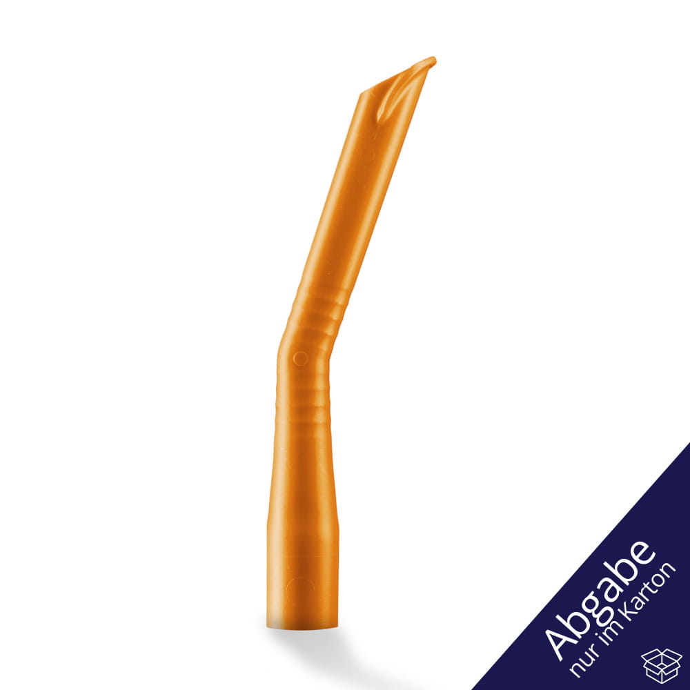 Dental Absaugkanülen für Erwachsene, Größe 124 x 16 mm, Farbe orange, Med-Comfort