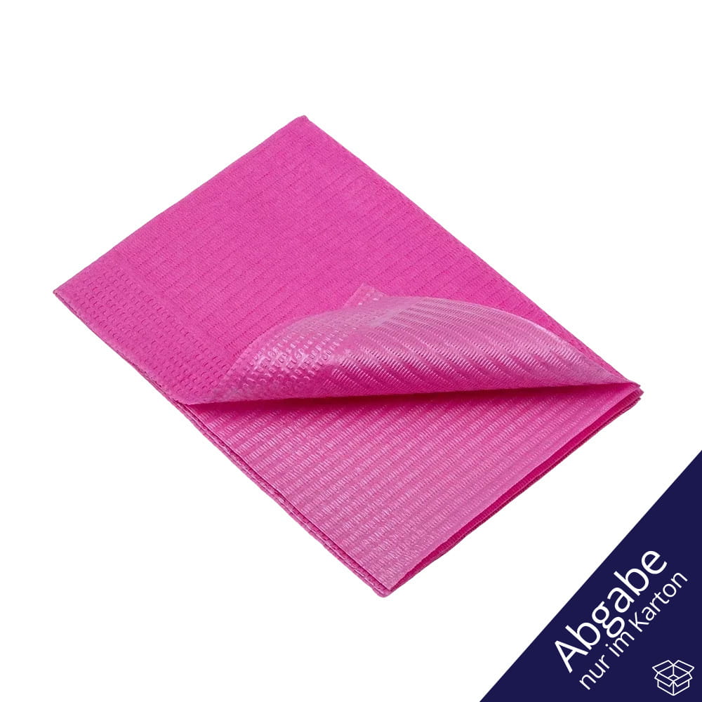 Dental Einweg Patientenservietten, 33 x 45 cm, Farbe pink