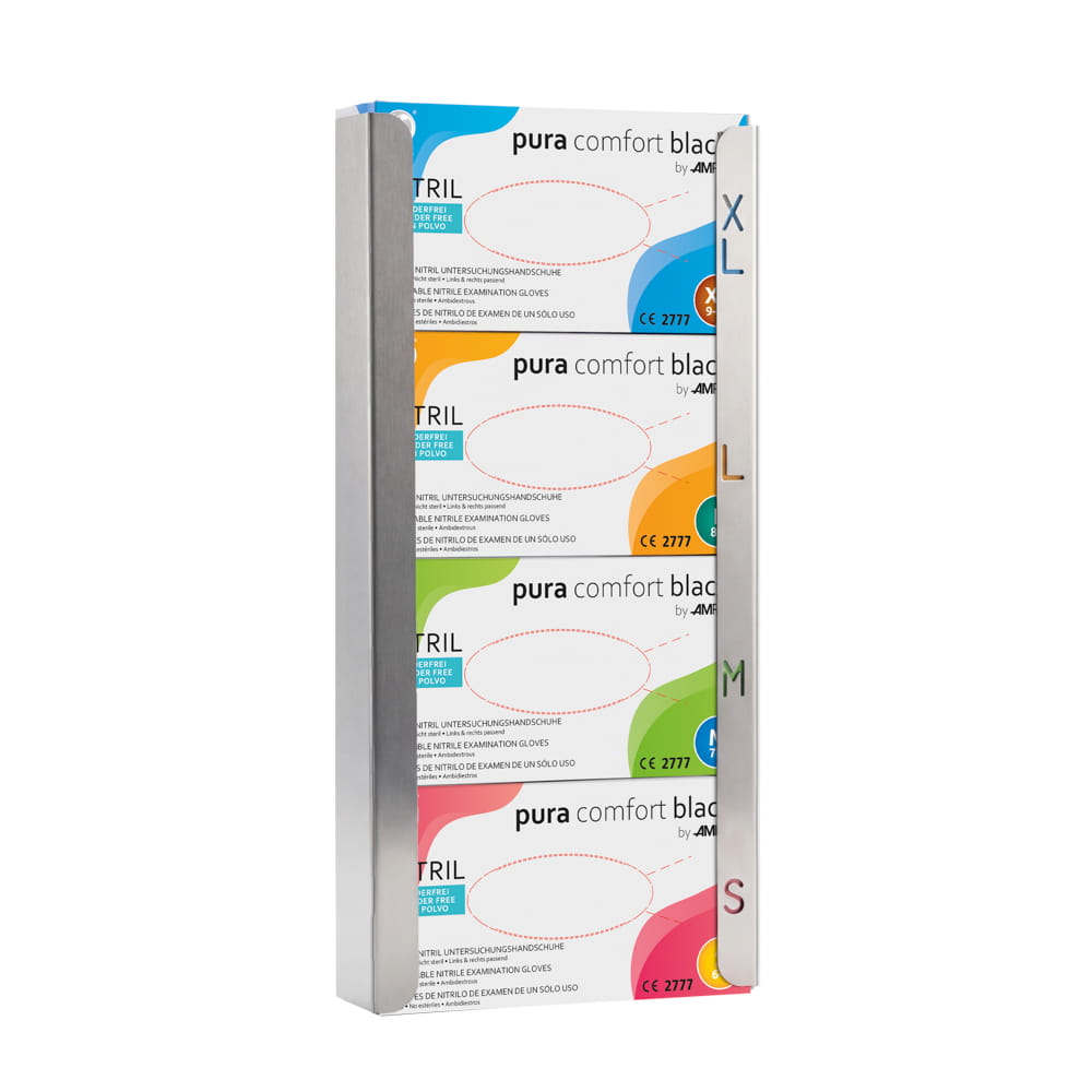 Einmalhandschuh Spender, Handschuh-Dispenserhalter, 202 x 442 x 52 mm, Edelstahl