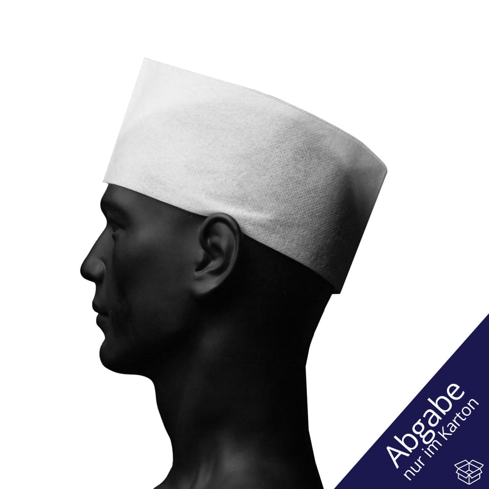 Schiffchenhaube aus Vlies , Farbe weiß, Größe unisize