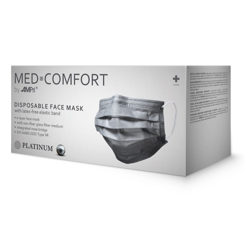 OP Maske, platinum, grau, Typ IIR, Med-Comfort
