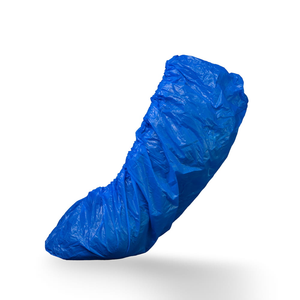 PE Einmal Überziehschuhe extra stark, 15 x 42 cm, blau, Polyethylen, Med-Comfort