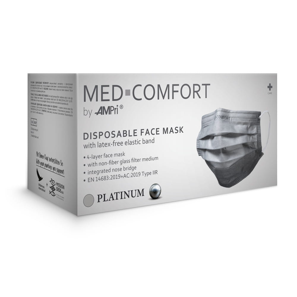 OP Maske, platinum, grau, Typ IIR, Med-Comfort