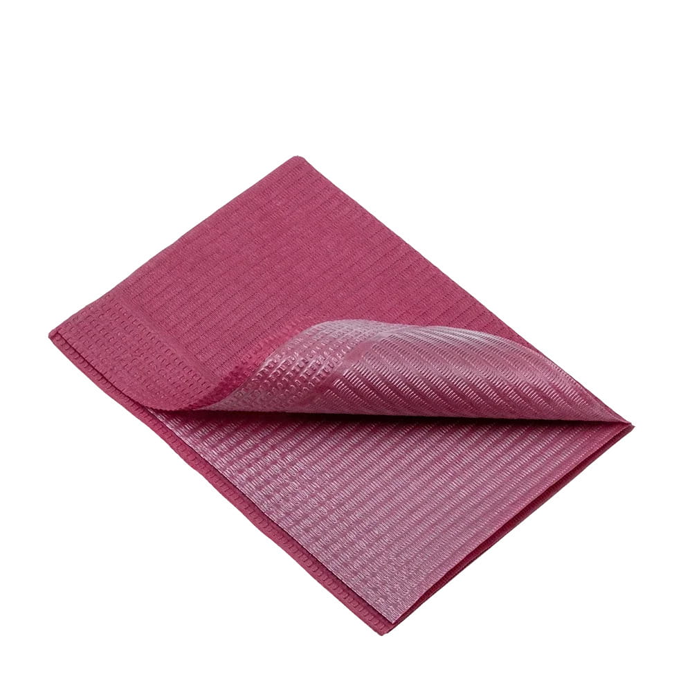 Dental Einweg Patientenservietten, 33 x 45 cm, Farbe weinrot Dental Einweg Patientenservietten, 33 x 45 cm, Farbe weinrot
