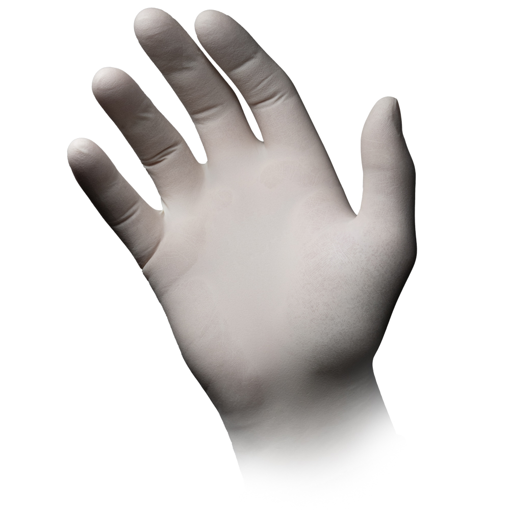 Latexhandschuhe, weiß, Größe L, puderfrei, Med-Comfort