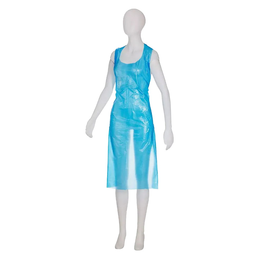 Einwegschürzen light, blau, gehämmert, 75 x 125 cm Einwegschürzen light, blau, gehämmert, 75 x 125 cm
