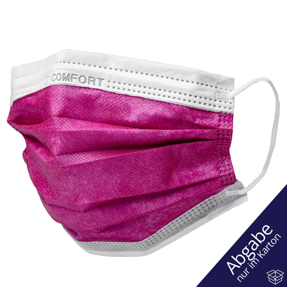 OP Maske, rot, bordeaux, Typ IIR, Med-Comfort