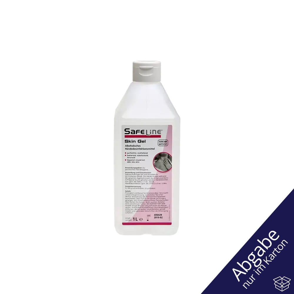 Händedesinfektionsgel, sensitive,1 l, Safeline Skin