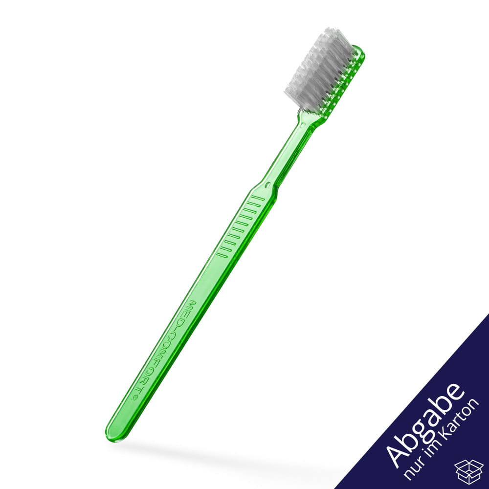 Dental PS Einmalzahnbürste mit Zahnpasta, Farbe limette, grün, hellgrün, 15 x 2,6 cm, Med-Comfort