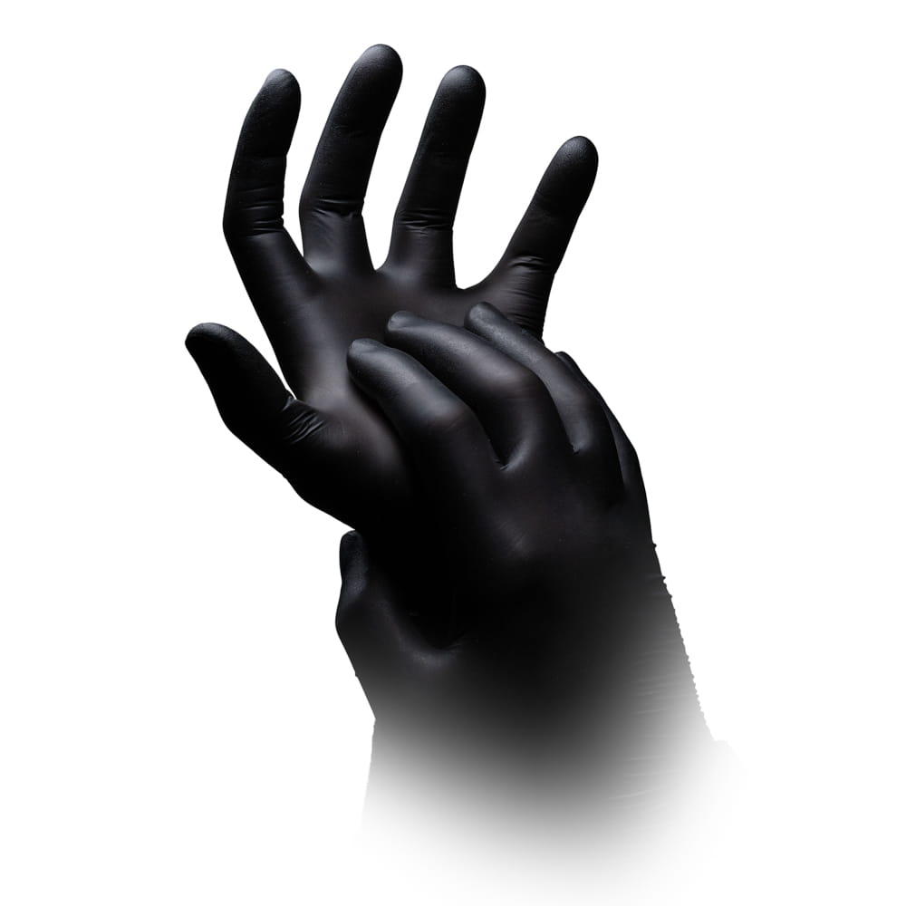 Nitrilhandschuhe, schwarz, Größe M, puderfrei, Nature Gloves by Ampri