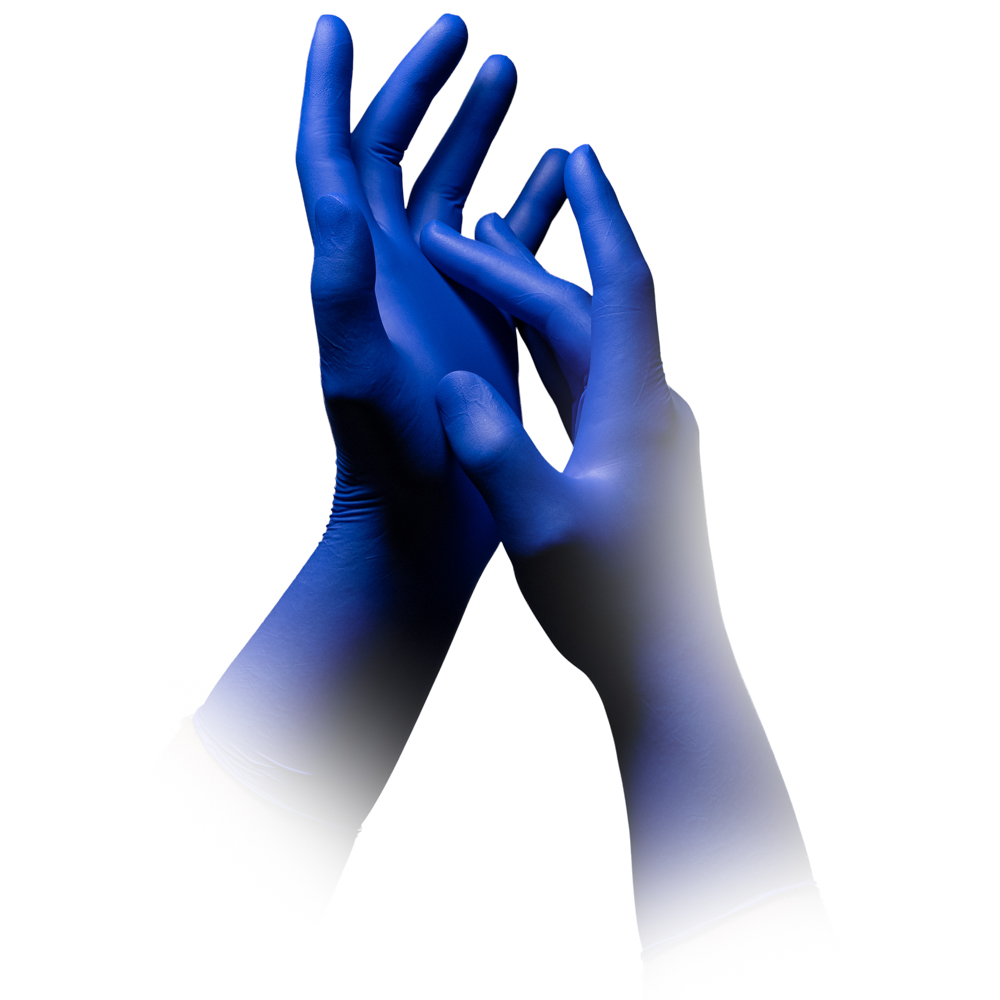 Nitrilhandschuhe, blau, Größe M, puderfrei, Epiderm Protect Blue 300 by Med-Comfort