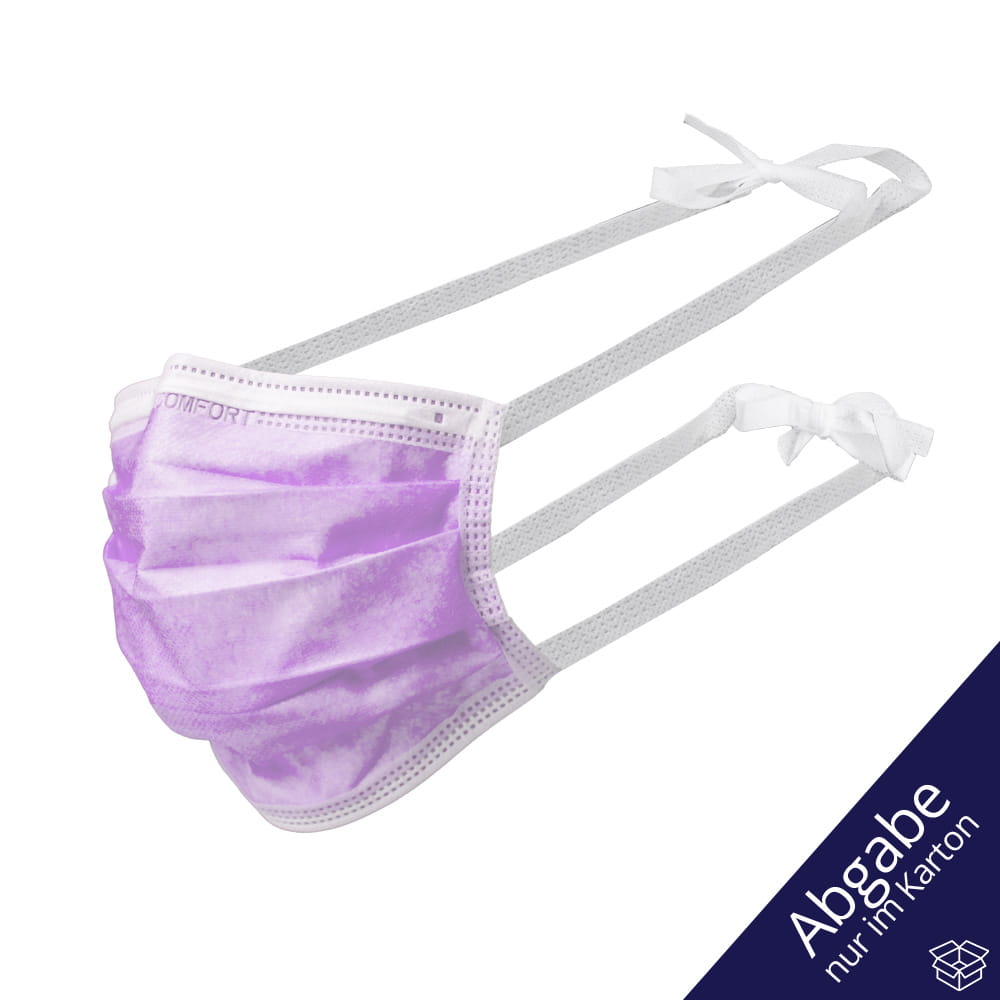 OP Maske zum Binden, pink, Typ IIR, Med-Comfort