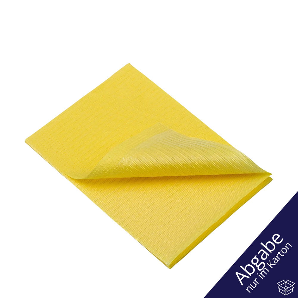 Dental Einweg Patientenservietten, 33 x 45 cm, Farbe gelb